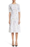 ALTUZARRA SYLVIA FLORAL SILK A-LINE DRESS,317-309 654