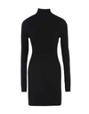 Wolford Ribbed-knit Wool And Cotton Minidress In Black