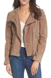 BLANKNYC CROP SUEDE MOTO JACKET,73K-9572NO