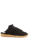 Maison Margiela Replica Low-top Shearling-lined Backless Trainers In Black
