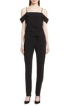 THEORY OFF THE SHOULDER ADMIRAL CREPE JUMPSUIT,H0709221