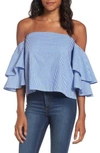 FAITHFULL THE BRAND HOUSE OFF THE SHOULDER TOP,FF948-LSV
