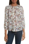 REBECCA TAYLOR RUBY FLORAL TOP,517962B346