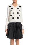MARC JACOBS BOW WOOL CARDIGAN,M4006814