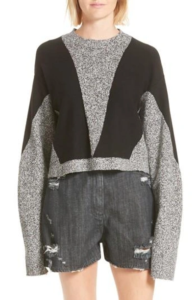 Public School Sana Long-sleeve Pullover Sweater, Gray In Grey Melange