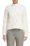 Acne Studios Edyta Cable-knit Wool Sweater In Ivory White
