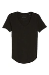 Atm Anthony Thomas Melillo Short-sleeve V-neck Slub Jersey Tee In Black