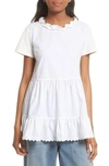 MM6 MAISON MARGIELA TIERED RUFFLE KNIT TOP,S52GC0059STN727