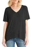 Michael Stars V-neck Tee In Black
