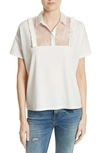 THE KOOPLES LACE & RUFFLE COTTON TOP,FTSMC1517