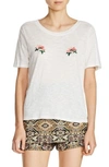 MAJE FLORAL EMBROIDERED TEE,H17TIMELINE