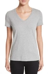 Adam Lippes V-neck T-shirt In Grey
