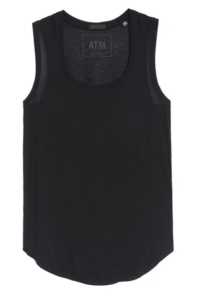 Atm Anthony Thomas Melillo Sweetheart Stretch-modal Jersey Tank In Black