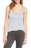 Ag Carmen Cotton Tank In Heather Blue/ Powder