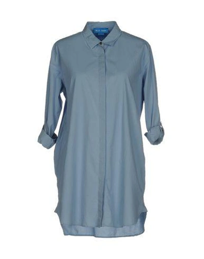 M.i.h. Jeans Solid Colour Shirts & Blouses In Sky Blue