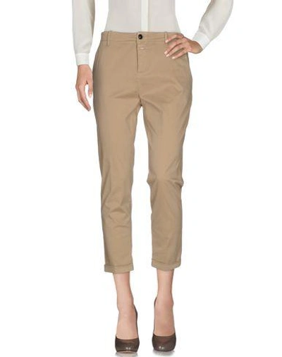 Closed Casual Trousers In Sand