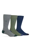 POLO RALPH LAUREN SOFT TOUCH RIB KNIT TROUSER SOCKS - PACK OF 3,8439PK