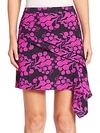 TANYA TAYLOR Asymmetrical Floral-Print Skirt,0400094006743