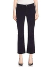 Frame Le Crop Mid-rise Bootcut Corduroy Jeans In Deep Blue