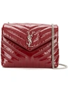 Saint Laurent Medium Loulou Calfskin Leather Shoulder Bag - Burgundy