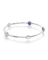 Ippolita Sterling Silver Rock Candy Eclipse Five-stone Bangle Bracelet In Dark Blue