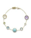 IPPOLITA 7-STONE LINK BRACELET IN 18K GOLD,PROD203890219