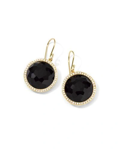 Ippolita 18k Yellow Gold Lollipop Onyx & Diamond Drop Earrings In Black/gold