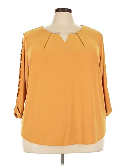 Pre-owned 89th & Madison 3/4 Sleeve Blouse In Orange