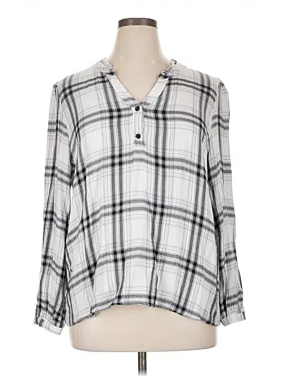 Pre-owned 89th & Madison 3/4 Sleeve Blouse In Silver