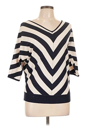 Pre-owned 89th & Madison 3/4 Sleeve Top Ivory V-neck Tops