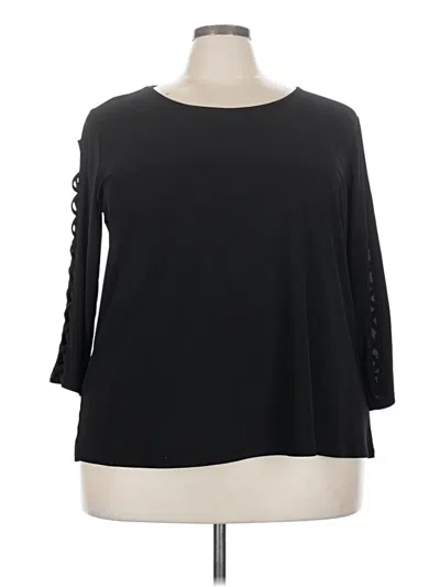 Pre-owned 89th & Madison 3/4 Sleeve T-shirt In Black