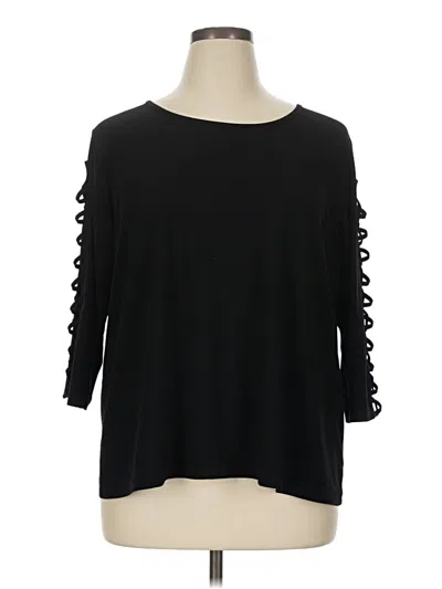 Pre-owned 89th & Madison 3/4 Sleeve T-shirt In Black