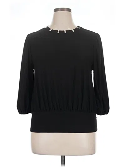 Pre-owned 89th & Madison 3/4 Sleeve T-shirt In Black