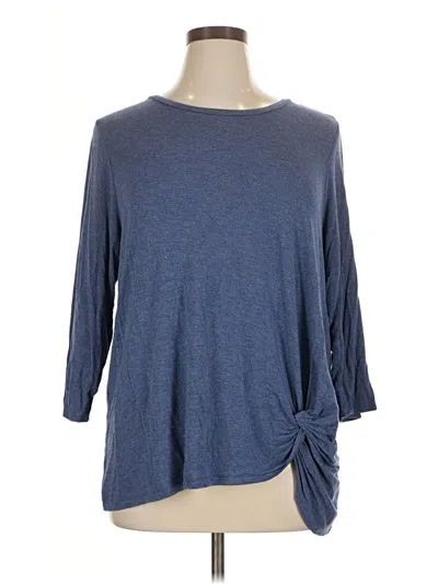 Pre-owned 89th & Madison 3/4 Sleeve T-shirt In Blue