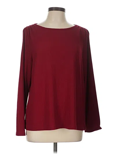 Pre-owned 89th & Madison 3/4 Sleeve T-shirt In Burgundy