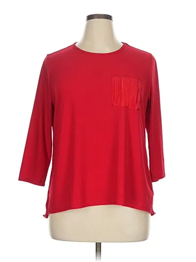 Pre-owned 89th & Madison 3/4 Sleeve T-shirt In Red