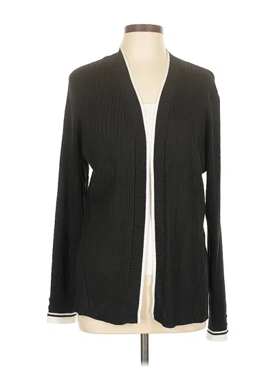 Pre-owned 89th & Madison Cardigan Sweater In Black