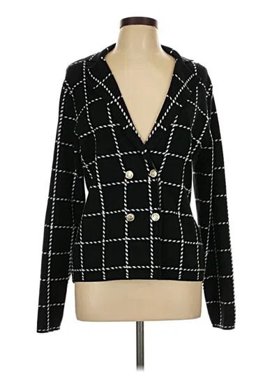 Pre-owned 89th & Madison Cardigan Sweater In Black