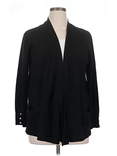 Pre-owned 89th & Madison Cardigan Sweater In Black