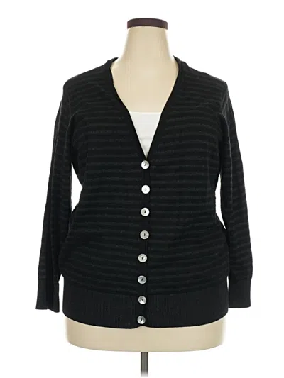 Pre-owned 89th & Madison Cardigan Sweater In Black
