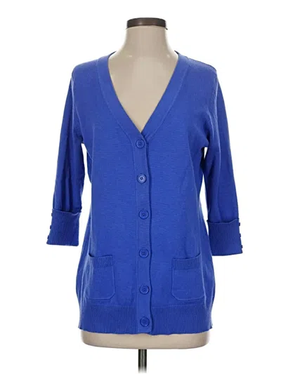 Pre-owned 89th & Madison Cardigan Sweater In Blue