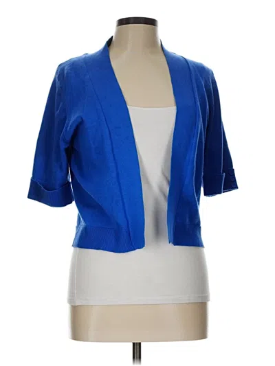 Pre-owned 89th & Madison Cardigan Sweater In Blue
