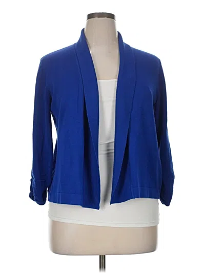 Pre-owned 89th & Madison Cardigan Sweater In Blue