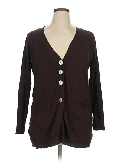 Pre-owned 89th & Madison Cardigan Sweater In Brown