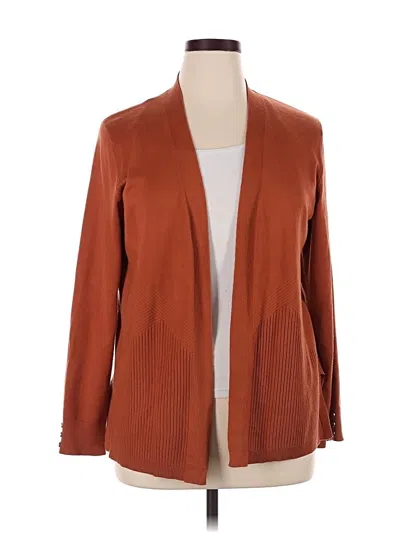 Pre-owned 89th & Madison Cardigan Sweater In Brown