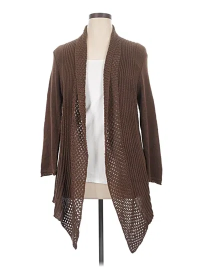 Pre-owned 89th & Madison Cardigan Sweater In Brown