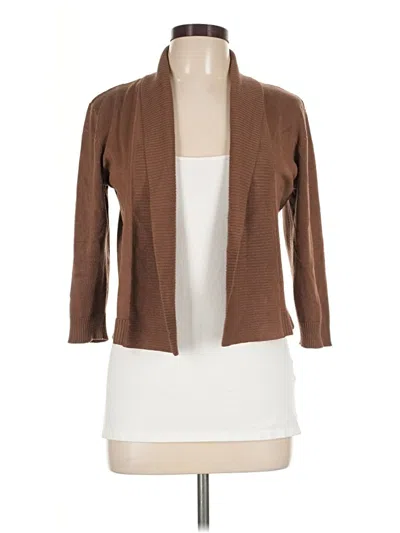 Pre-owned 89th & Madison Cardigan Sweater In Brown