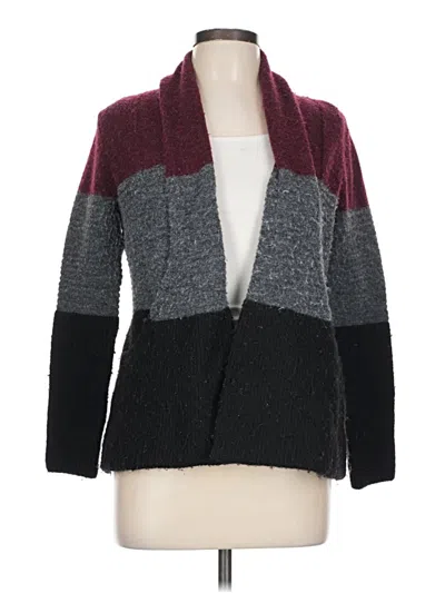 Pre-owned 89th & Madison Cardigan Sweater In Burgundy