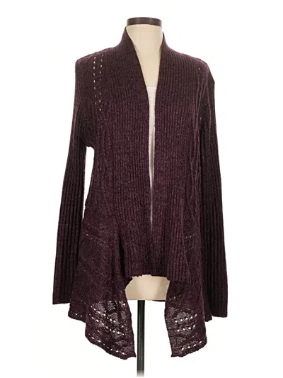 Pre-owned 89th & Madison Cardigan Sweater In Burgundy
