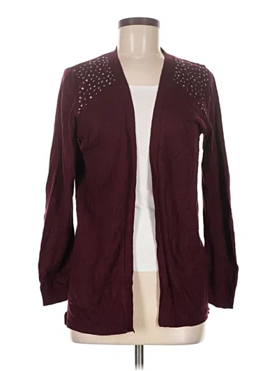 Pre-owned 89th & Madison Cardigan Sweater In Burgundy